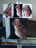 F&S Gift Store Watching&Waiting, custom Pet Portraits, dog paintings, dog portraits, original oil paintings by puci, 12x12 inches