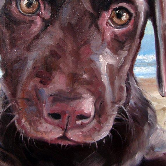 F&S Gift Store Puppy Portraits, custom Pet Portrait Oil Painting by puci, 10x10"