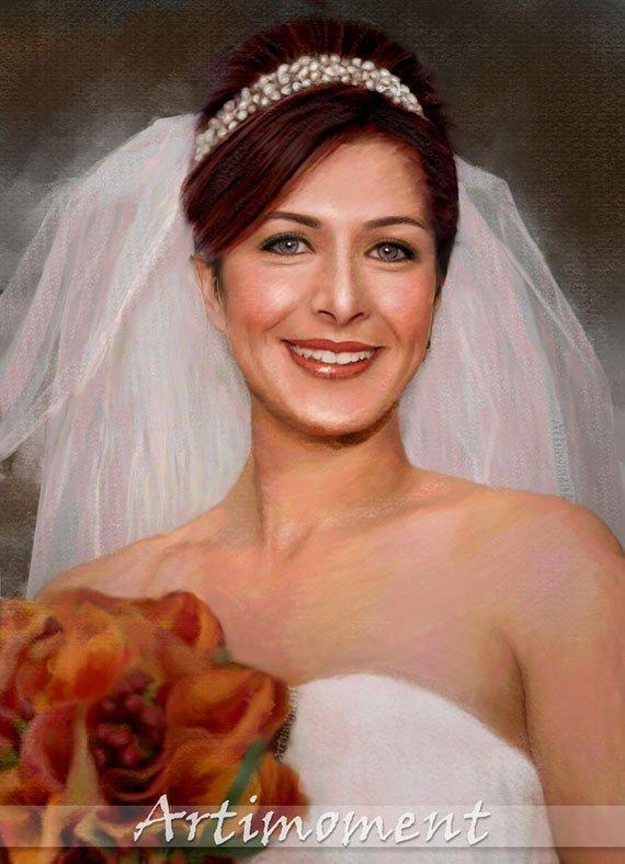 F&S Gift Store Custom Portrait, Custom Wedding Portrait, Engagement, Anniversary Painting, Custom Digital Portrait, Custom Bride Portrait, Artimoment