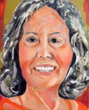 F&S Gift Store Sold Happy Birthday Mom Beautiful Mom Portrait Original Oil Painting Custom Commission Paintigs of Loved Ones 11 x 14 by Marlene Kurland