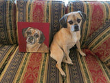F&S Gift Store Custom Pet Portrait Painting, 12 x 12 inches, Dog or cat oil painting of your pet, Pet keepsake or memorial, animal art size 12 x 12