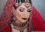 F&S Gift Store Custom Wedding Portrait - Indian Bride Painting - By Toronto Portrait Artist Malinda Prud'homme