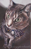 F&S Gift Store CUSTOM CAT PORTRAIT - Pet Portrait - Miniature Oil Portrait Painting