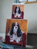 F&S Gift Store Cavalier King Charles Spaniel, CUSTOM Pet Portrait Oil Painting by puci, 10x12"