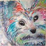 F&S Gift Store Custom Pet Portrait Oil Painting 20" X 20" - Includes Internal Frame, Painted Edges