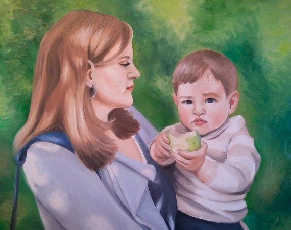 Personalized Oil Painting From Photos, handcraft art on Canvas-Show Case JFO101311-12