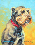 F&S Gift Store Schnauzer Custom Pet Dog Portrait Oil Commission Painting from Your Photo 8" x 10" Wall Art Unique Gift For Dog Lover By Kim Stenberg