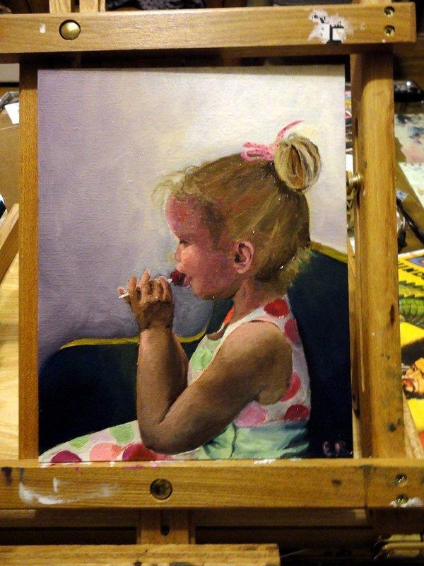 F&S Gift Store Oil Painting - Custom Portrait - realistic portrait - child - original painting - childrens portrait - gift idea - realistic painting