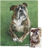 F&S Gift Store Dog portrait, custom Pet portrait, Dog Painting, Bulldog - oil painting on canvas. 50% DEPOSIT. Handmade Custom pet portrait.