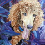 F&S Gift Store Custom 8"x8" Pet Portrait by LaPine Design - Oil Painting on Gallery Wrapped Canvas