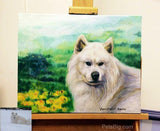 F&S Gift Store Oil Pet Portrait, Samoyed Dog Cat Oil Painting from Photo, Custom Dog Portrait, Dog Oil Painting, Cretive Original Fine Art Quality |PetsBig