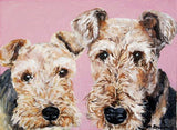 F&S Gift Store Custom Pet Portrait Oil Painting 12x16 two pets Memorial Birthday Gift