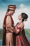 F&S Gift Store Couple portrait from photo, large oil painting on canvas. 100% money-back guarantee
