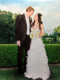 F&S Gift Store Custom wedding portrait on canvas, large oil painting on canvas. 100% money-back guarantee