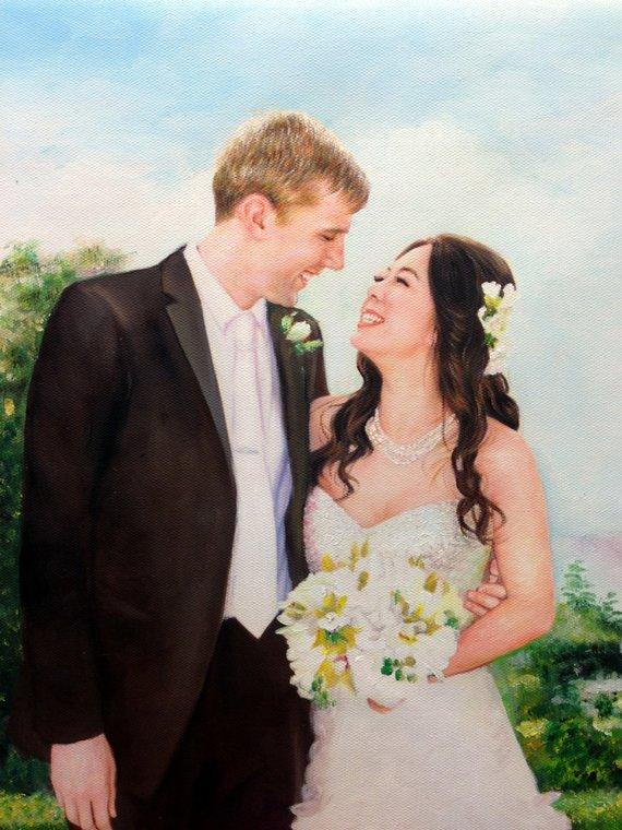 Personalized Oil Painting From Photos, handcraft art on Canvas-Show Case NEJ101632-20