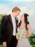 F&S Gift Store Custom wedding portrait on canvas, large oil painting on canvas. 100% money-back guarantee