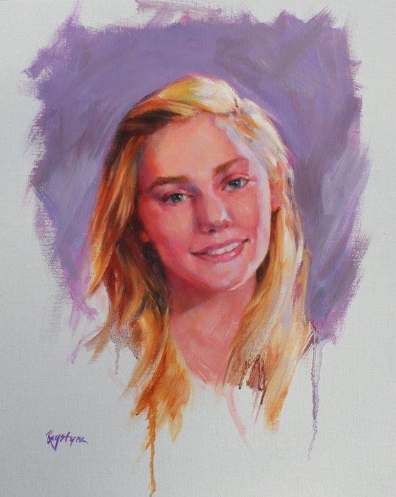 F&S Gift Store Custom Oil Painting Portrait From Your Photo Modern Painterly Style