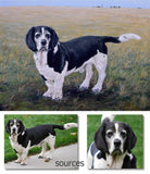 F&S Gift Store Custom Dog portrait, Pet portrait, Dog Painting, Dog Art - oil painting on canvas. 50% DEPOSIT. Handmade Custom pet portrait.