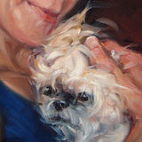 F&S Gift Store ShihTzu Cuddles, custom Oil Portrait Painting by puci, 10x10"