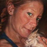 F&S Gift Store ShihTzu Cuddles, custom Oil Portrait Painting by puci, 10x10"