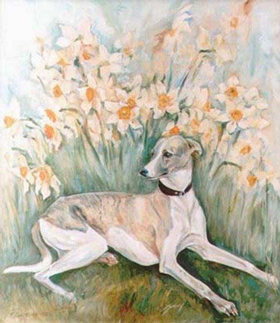 F&S Gift Store Custom Dog portrait Large realistic Scenic DOG PORTRAIT Hand painted from photos Oil painting Personalised memorial Scenic forest landscape