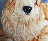 F&S Gift Store Golden Retriever, custom dog Painting, custom pet portrait, Dog art, Commission painting, pet art, personalized art, pet memorial, 9x12"