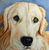 F&S Gift Store Golden Retriever, custom dog Painting, custom pet portrait, Dog art, Commission painting, pet art, personalized art, pet memorial, 9x12"