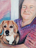 F&S Gift Store Handsome Biscuit Pet Portrait, Dog Oil Painting, Custom Pet Painting by Marlene Kurland SOLD