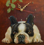F&S Gift Store CUSTOM hand painted funny clock Dog portrait on request Original oil painting Wall decor gift for pet lovers Clock with tail Pet portrait