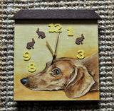 F&S Gift Store CUSTOM hand painted funny clock Dog portrait on request Original oil painting Wall decor gift for pet lovers Clock with tail Pet portrait