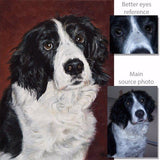F&S Gift Store Custom Dog portrait, Pet portrait, Dog Painting, Dog art - oil painting on canvas. 50% DEPOSIT. Handmade Custom pet portrait.