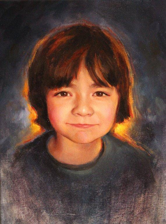 Personalized Oil Painting From Photos, handcraft art on Canvas-Show Case OSF102188-30