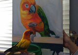 F&S Gift Store Custom 16" x 20" Pet Portrait by LaPine Design - Oil Painting on Traditional Stapled Canvas