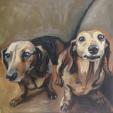 F&S Gift Store 12"x12" Custom 2 Pet Portrait by LaPine Design -Oil Painting on Gallery Wrapped Canvas