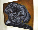 F&S Gift Store custom dog Painting, pet portrait, Dog Portrait, Portrait Commission, personalized art, pet memorial, dog lover gift, Shitzu, ShihTzu, 11x14