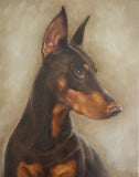 F&S Gift Store Custom Personalized Realistic Original Dog Portrait Painting, Oil on Canvas, by Jennifer Berry Fine Art
