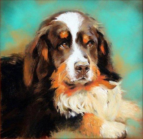 F&S Gift Store Pet Painting.Custom pet portrait. Original oil painting. Dog portrait. Pet portrait. Pet portrait comission. Dog painting. Dog art