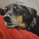 F&S Gift Store Dog portrait, Pet portrait, custom Dog Painting - oil painting on canvas. 50% DEPOSIT. Handmade Custom pet portrait.