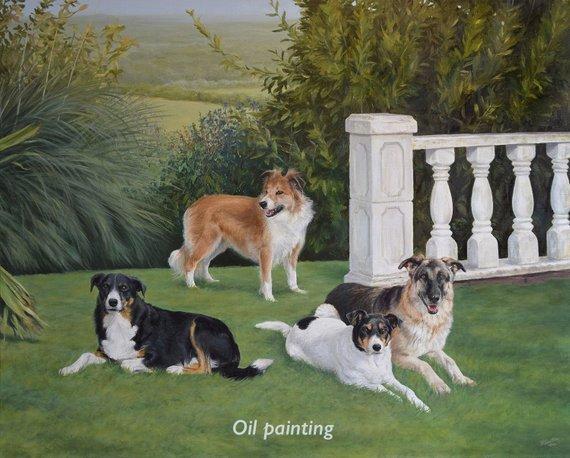 Personalized Oil Painting From Photos, handcraft art on Canvas-Show Case HMJ100711-24