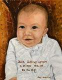 F&S Gift Store Custom baby Portraits, painting from Your Photos, oil painting, family Portrait, Personalized Painting, nursery , birthday gift idea, 8x10"