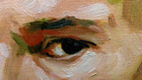 F&S Gift Store Sale- Portrait of a Handsome Young Man on Gray- Original Custom Impressionist Male Oil Painting Face Study
