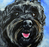 F&S Gift Store custom dog Painting, Cocker spaniel, pet portrait, dog Portrait , cockapoo, personalized pet art, pet memorial, 8x10, Christmas gift idea