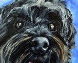 F&S Gift Store custom dog Painting, Cocker spaniel, pet portrait, dog Portrait , cockapoo, personalized pet art, pet memorial, 8x10, Christmas gift idea