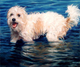 F&S Gift Store WaterLover,custom Pet Portrait oils,Dog Painting,Dog Portrait,original oil portrait painting, 10x12"