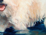 F&S Gift Store WaterLover,custom Pet Portrait oils,Dog Painting,Dog Portrait,original oil portrait painting, 10x12"