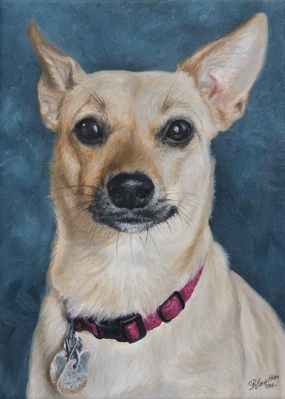 F&S Gift Store Custom dog portrait, Pet portrait, Dog painting, ON CANVAS. 50% DEPOSIT. Handmade Custom pet portrait.