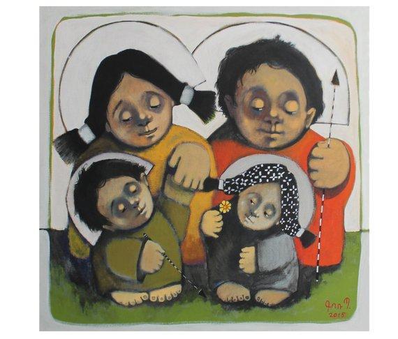 Personalized Oil Painting From Photos, handcraft art on Canvas-Show Case FDE101771-12