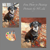 F&S Gift Store Dog Portrait I Custom Dog Portraits I Dog Painting from Your Photo I Dog Portraits by NC