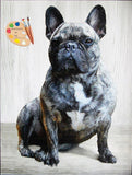 F&S Gift Store French Bulldog Portrait I Custom Dog Portraits I French Bulldog Painting from Your Photo I Dog Portraits by NC