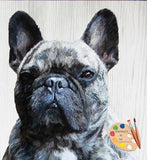 F&S Gift Store French Bulldog Portrait I Custom Dog Portraits I French Bulldog Painting from Your Photo I Dog Portraits by NC
